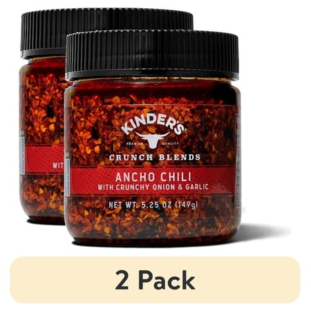 (2 pack) Kinder's Crunch Blends Ancho Chili Topper, 5.25 oz