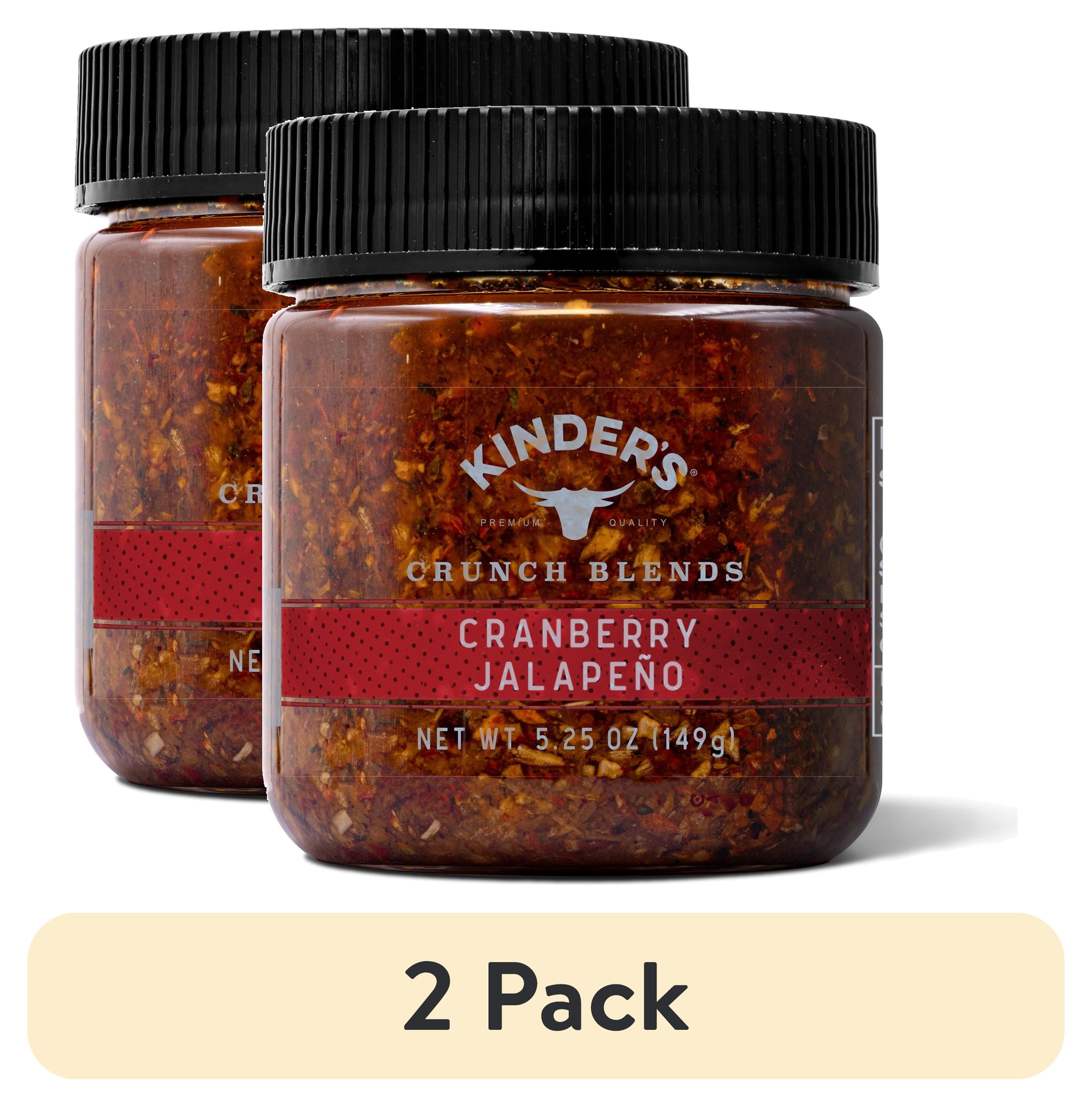 (2 pack) Kinder's Crunch Blends Cranberry Jalapeno Sauce, 5.25 oz