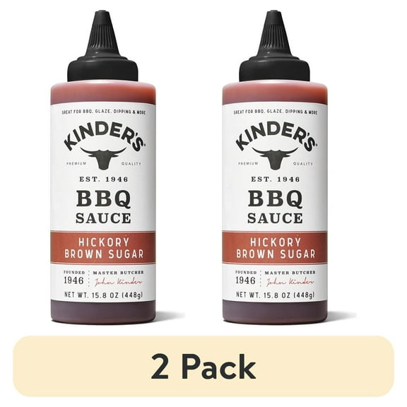 (2 pack) Kinder's Hickory Brown Sugar Barbecue Sauce, 15.8 oz