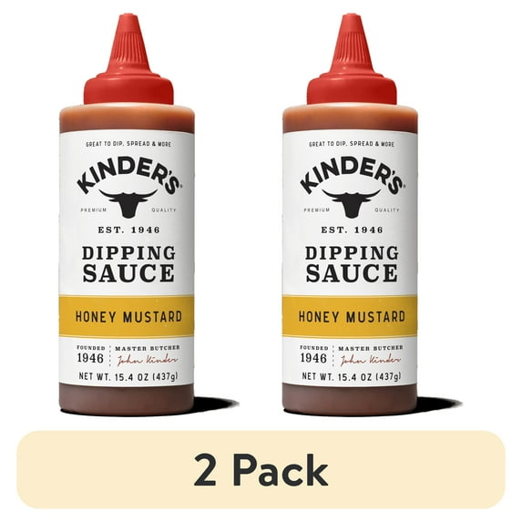 (2 pack) Kinder's Honey Mustard Dipping Sauce, 15.4 oz Squeeze Bottle