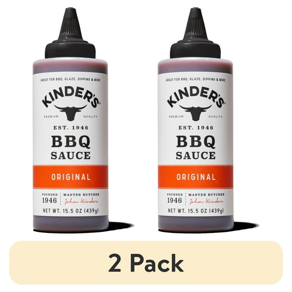 (2 pack) Kinder's Original Mild BBQ Sauce, 15.5 oz Squeeze Bottle