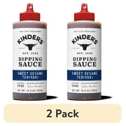 (2 pack) Kinder's Sweet Sesame Teriyaki Dipping Sauce, 15.5oz