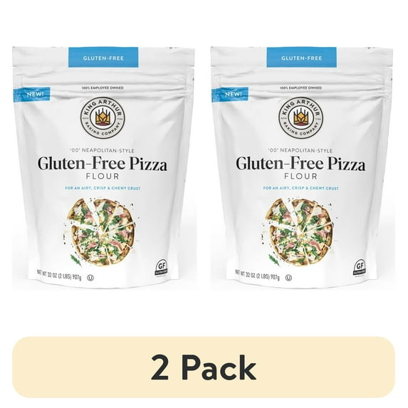 (2 pack) King Arthur Baking Company Gluten-Free 00 Neapolitan Style Pizza Flour, 32 oz
