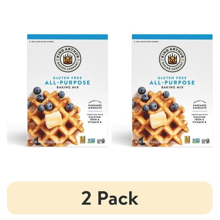 (2 pack) King Arthur Baking Company, Gluten-Free, Non-GMO Project Verified, Certified Kosher All-Purpose Baking Mix, 24 oz Box