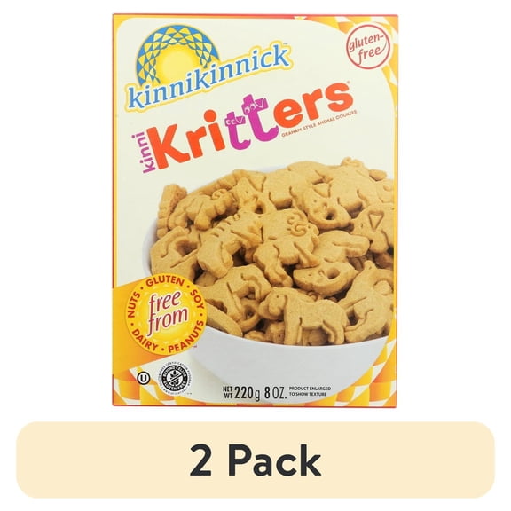 (2 pack) Kinnikinnick Kinnikritter Animal Cookies, 8 Oz