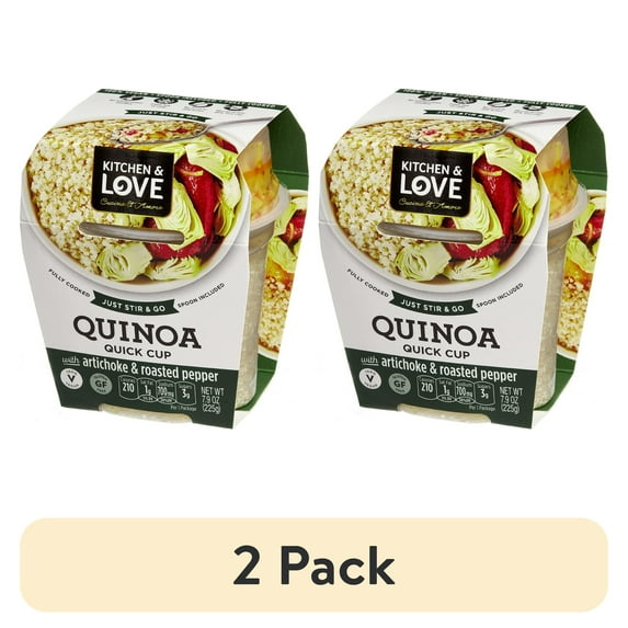 (2 pack) Kitchen & Love RTE Quinoa Meal - Artichoke & Roasted Peppers 7.9oz