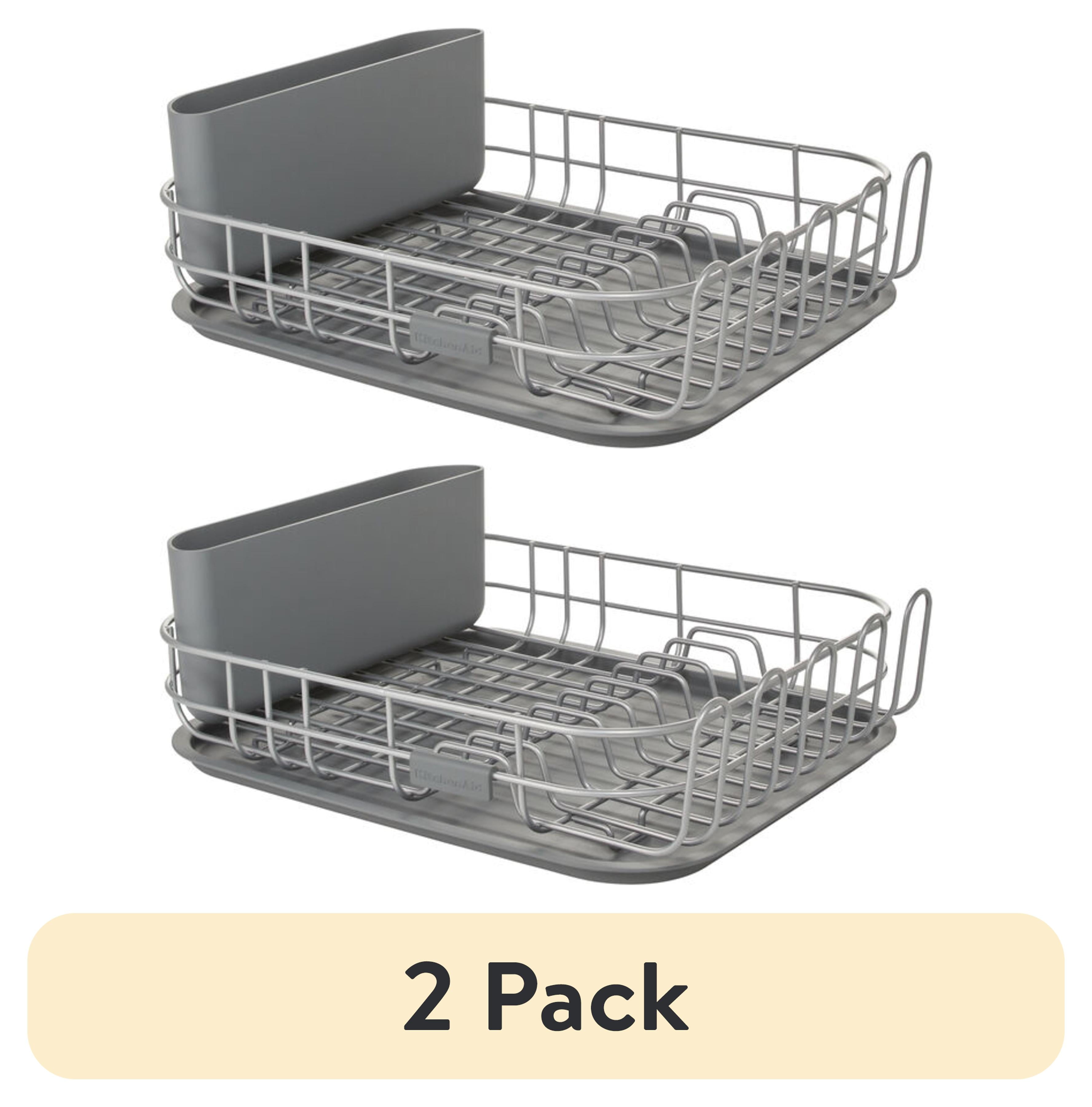 (2 pack) KitchenAid Low Profile Metal Stacking Dish Drying Rack ...