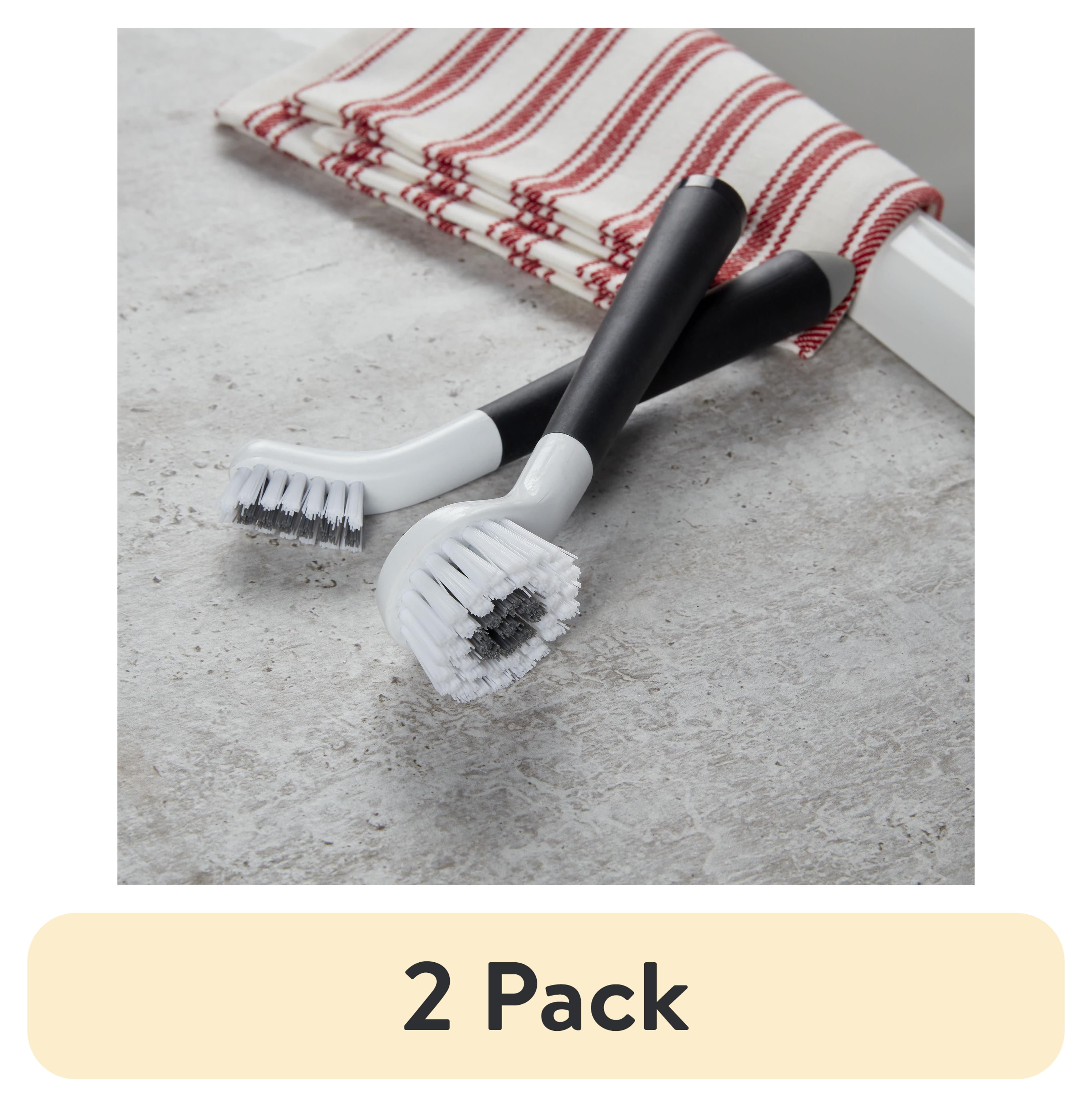 (2 pack) KitchenAid 2-Piece Dish Brush and Gadget Cleaning Brush, Black
