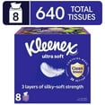 thumbnail image 1 of (2 pack) Kleenex Ultra Soft Facial Tissues, 8 Cube Boxes, 80 Tissues per Box, 3-Ply, 1 of 1