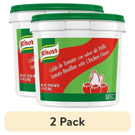 (2 pack) Knorr Professional Caldo de Tomate, Shelf Stable Tomato with Chicken Flavor Granulated Bouillon, 4.4 pounds