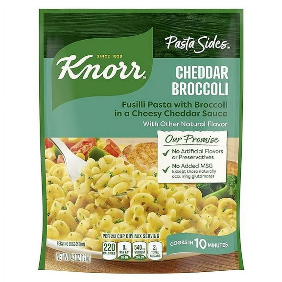 (2 pack) Knorr Cheddar Broccoli Pasta, 4.3 Oz
