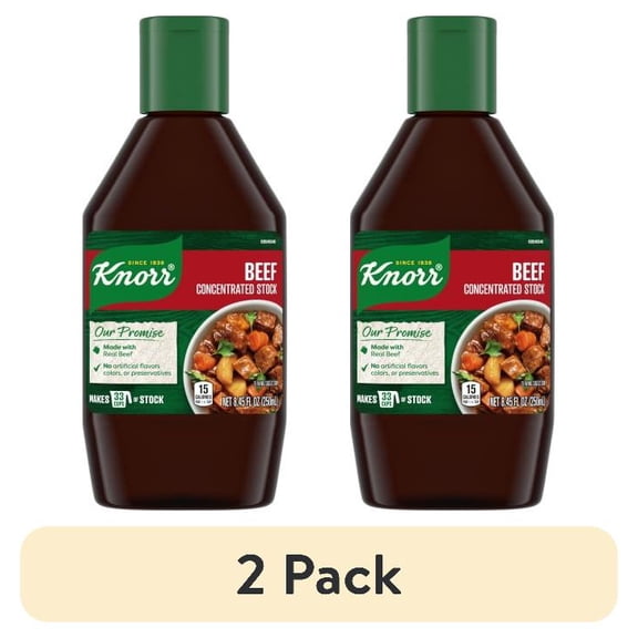 (2 pack) Knorr Concentrated Beef Stock, Gluten Free, 8.45 oz