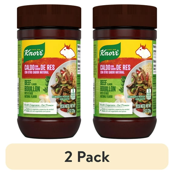 (2 pack) Knorr Shelf Stable Paste Beef Bouillon, 7.9 oz Jar