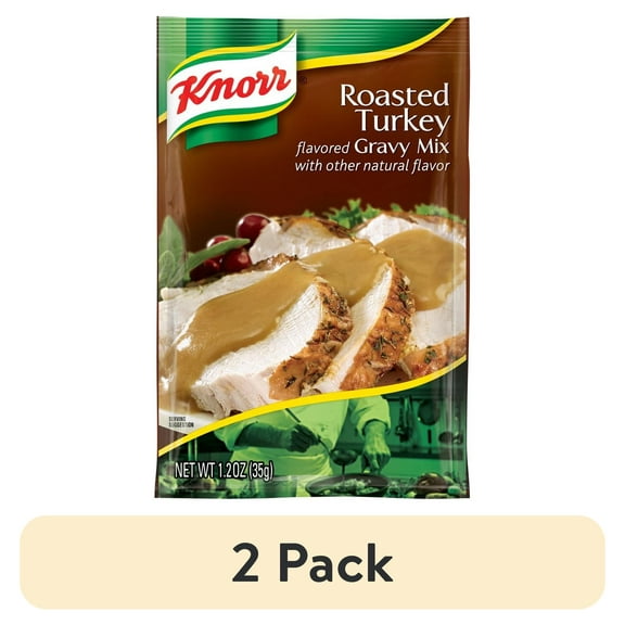 (2 pack) Knorr Gravy Mix, Roasted Turkey, 1.2 Oz