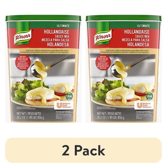 (2 pack) Knorr Professional Hollandaise Sauce Mix, Shelf Stable, Vegetarian, Gluten Free, 30.2 oz