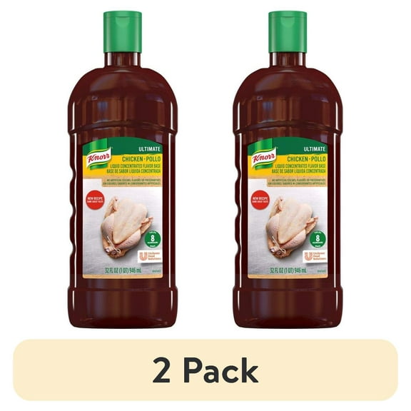 (2 pack) Knorr Professional Ultimate Liquid Concentrated Chicken Base, Shelf Stable, 32oz