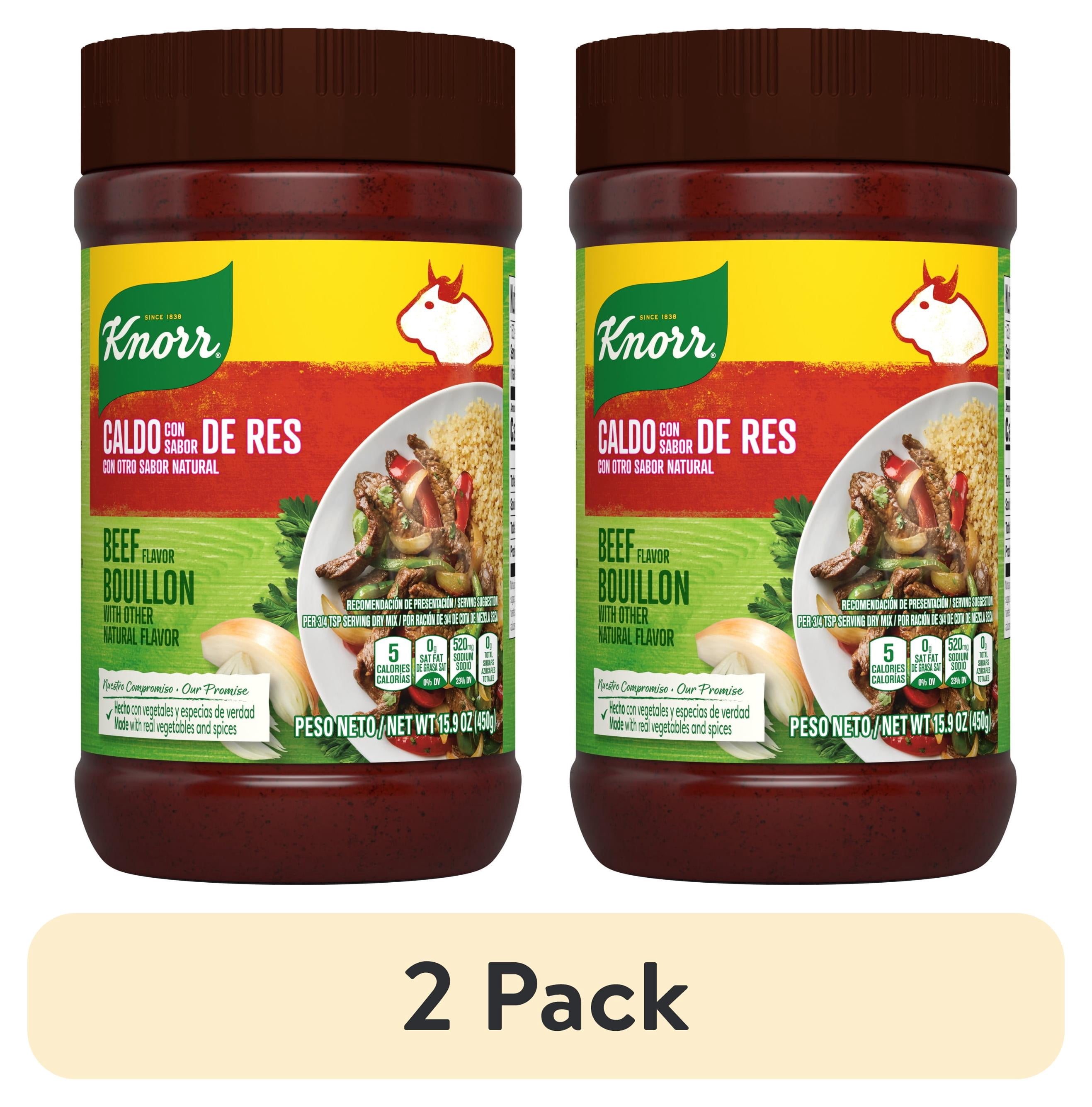 (2 pack) Knorr Granulated Beef Flavor Bouillon Ground, 15.9 Oz Jar