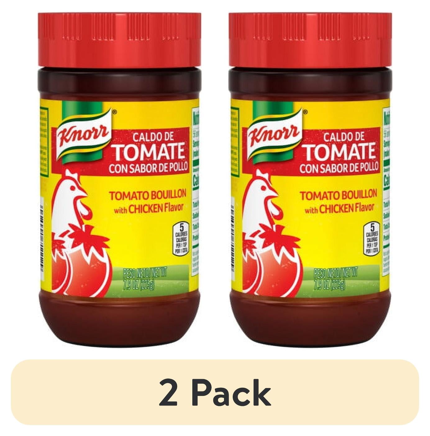 (2 pack) Knorr Shelf Stable Paste Tomato and Chicken Bouillon, 7.9 oz Jar