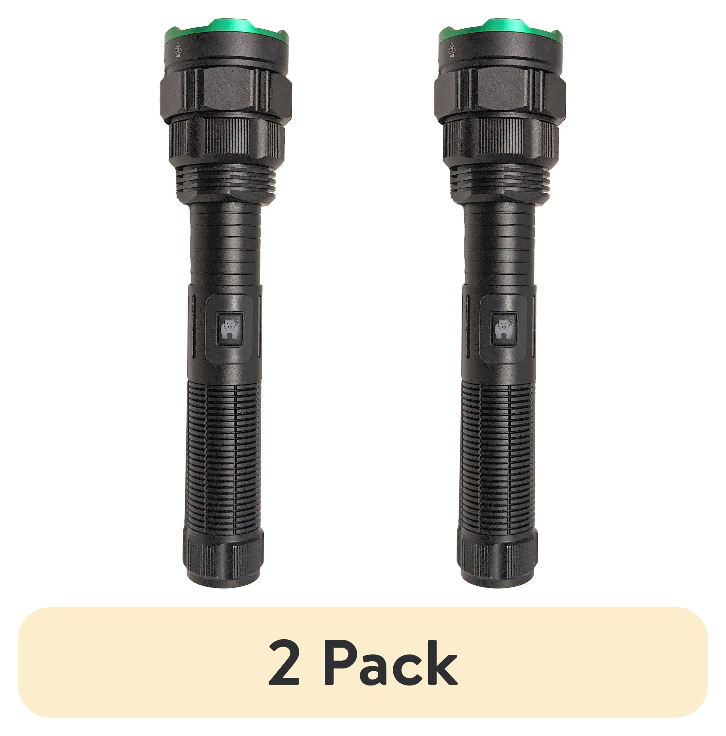 2 pack) Kodiak 1-Mile Beam Rechargeable Tactical Flashlight – 1000