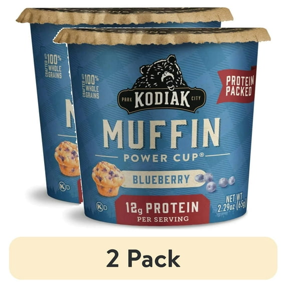 (2 pack) Kodiak Protein-Packed Blueberry Muffin Power Cup, 2.29 oz