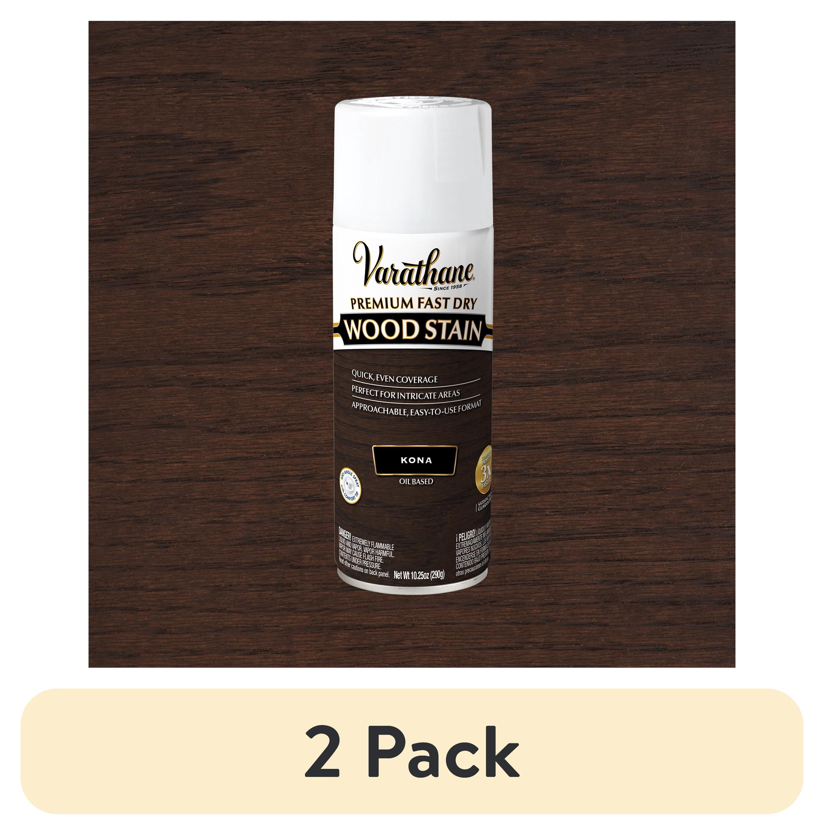 (2 pack) Kona, Varathane Premium Fast Dry Wood Stain Spray-385550, 10.25 oz