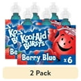 thumbnail image 1 of (2 pack) Kool-Aid Bursts Soft Drink, 6 Bottles, for School Lunches and On-the-Go Hydration, artificial flavor Berry Blue, Caffeine Free, 6.75 oz, 1 of 13