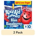 thumbnail image 1 of (2 pack) Kool-Aid Jammers Artificially Flavored Drink, 10 Pouches, for School Lunches and On-the-Go Hydration, Blue Raspberry Flavor, Excellent Source of Vitamin C, 6 fl oz, 1 of 15