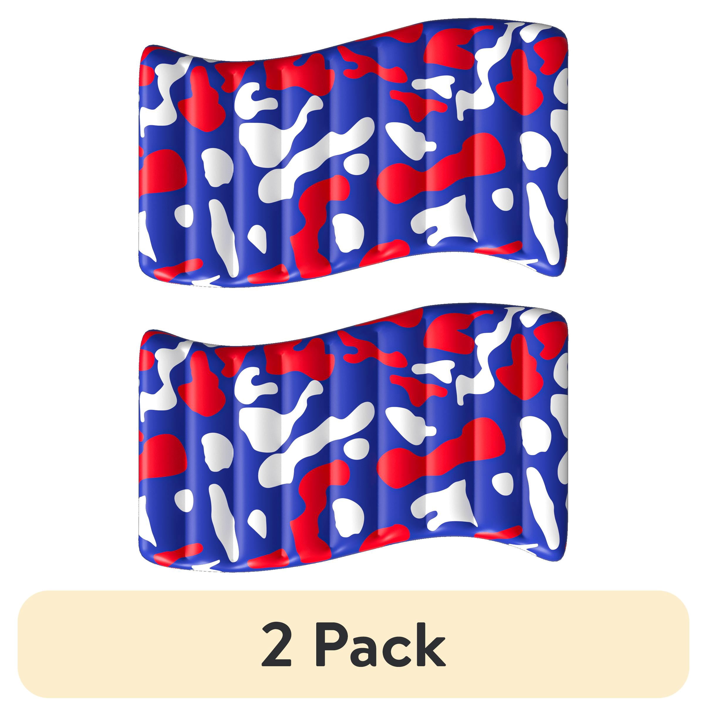 (2 pack) Koolwaves Red, White and Blue Inflatable Pool Lounger, Ages 8 & up, Unisex