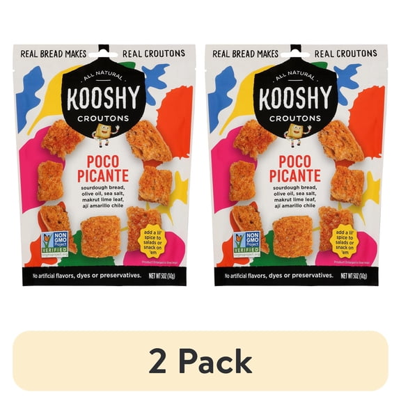 (2 pack) Kooshy Poco Picante All Natural Croutons