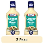 (2 pack) Kraft Caesar with Bacon Dressing, 16 fl oz Bottle