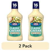 (2 pack) Kraft Caesar with Bacon Dressing, 16 fl oz Bottle
