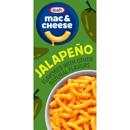 (2 pack) Kraft Mac and Cheese, 1 Box, for Easy Dinner or Dinner Sides, Jalapeño Flavored with Other Natural Flavors, No Artificial Flavors, Preservatives or Dyes, 7.25 oz