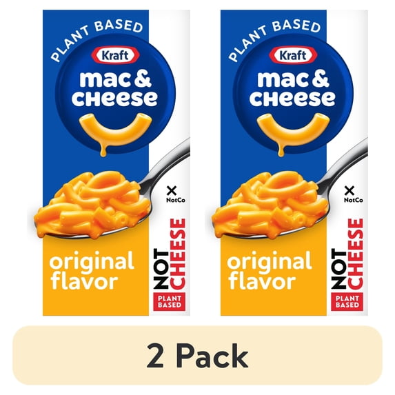 (2 pack) Kraft NotCo Lactose Free Mac and Cheese, 1 Box, Plant Based, Original Flavor, No Artificial Dyes, Good Source of Iron (15%), 10g of Protein (8% Daily Value), 6 oz