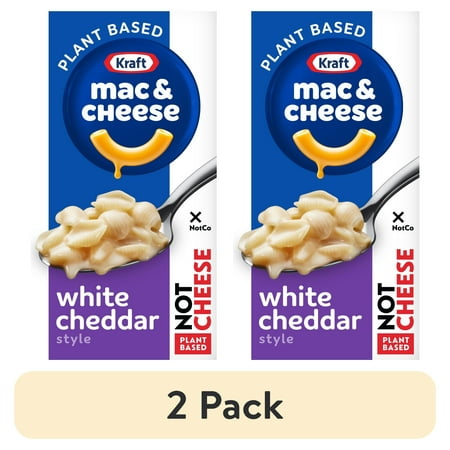 (2 pack) Kraft NotCo White Cheddar Style Plant Based Mac & Cheese, 6 oz Box, Packaged Meal, Shelf-Stable