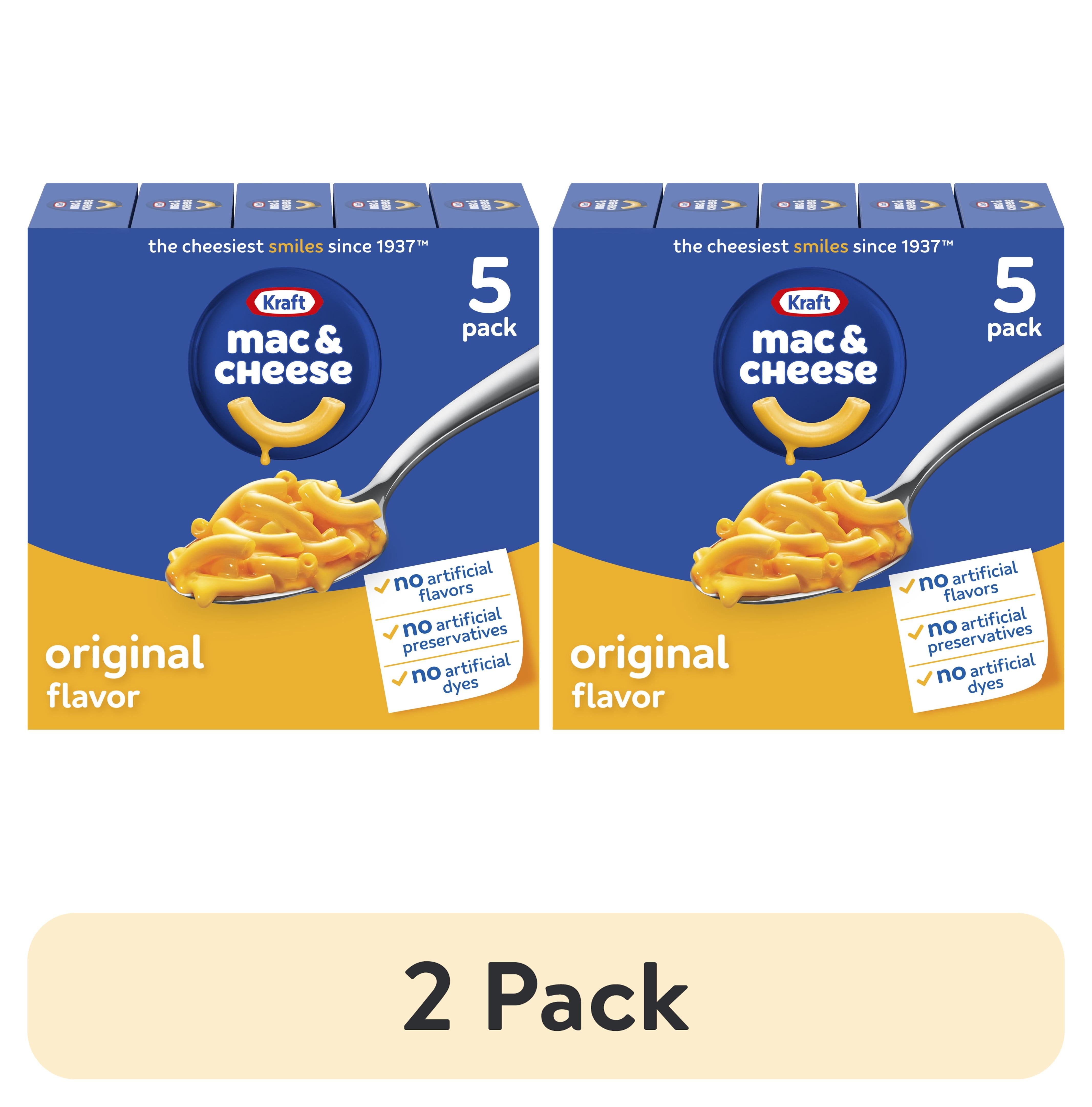2 pack) Kraft Mac and Cheese, 5 Boxes, for Easy Dinner or Dinner