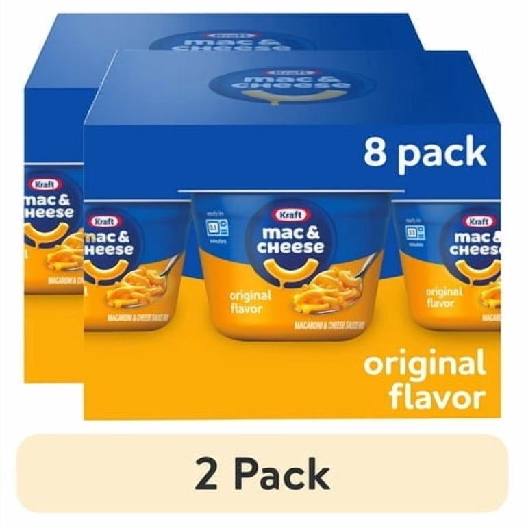 2 pack) Kraft Mac and Cheese, 8 Cups, for Easy Dinner or Dinner