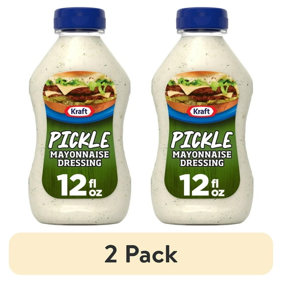 (2 pack) Kraft Pickle Mayonnaise Dressing, 12 fl oz Bottle