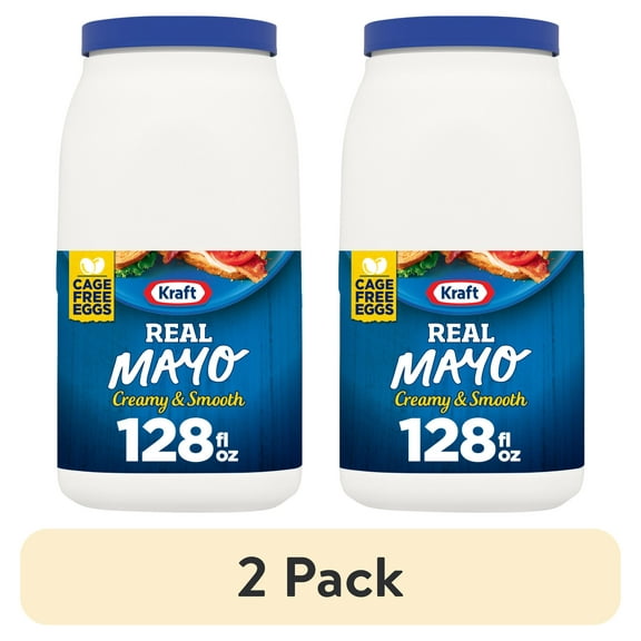 (2 pack) Kraft Real Mayo Creamy & Smooth Mayonnaise, 1 gal Jug