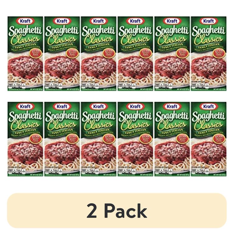 2 pack) Kraft Spaghetti Classics: Tangy Italian Mix With Parmesan