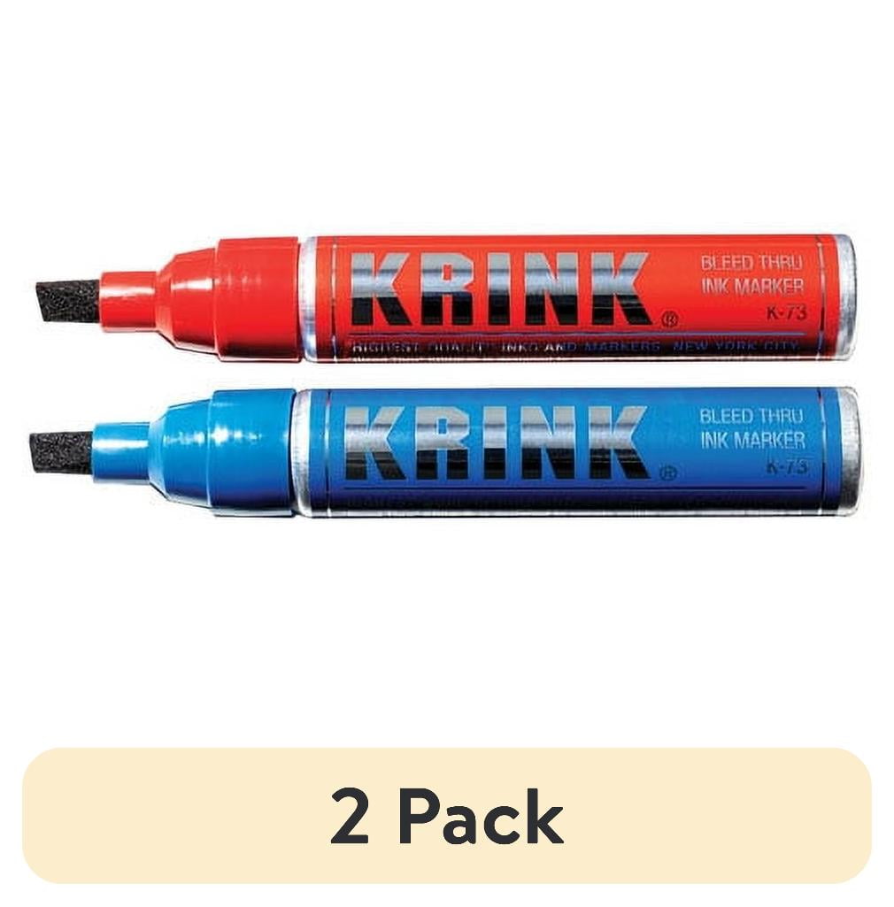 2 pack) KRINK K-73 Bleed Thru Ink Marker - Red - Walmart.com