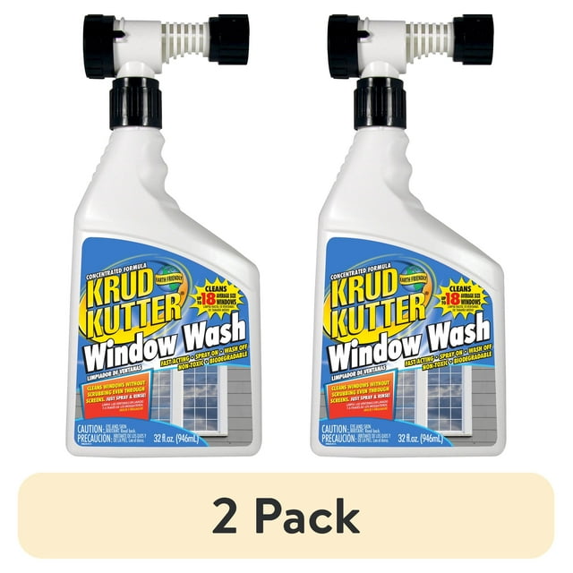 (2 pack) Krud Kutter Hose End Window Wash Cleaner Liquid Concentrate-WW32H4, 32 oz Bottle