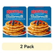 (2 pack) Krusteaz Light and Fluffy Buttermilk Complete Pancake Mix, Waffle and Pancake Mix, Just Add Water, 32 oz Box