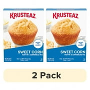 (2 pack) Krusteaz Sweet Corn Muffin and Cornbread Mix, Moist and Sweet Corn Muffins, 16 oz Box