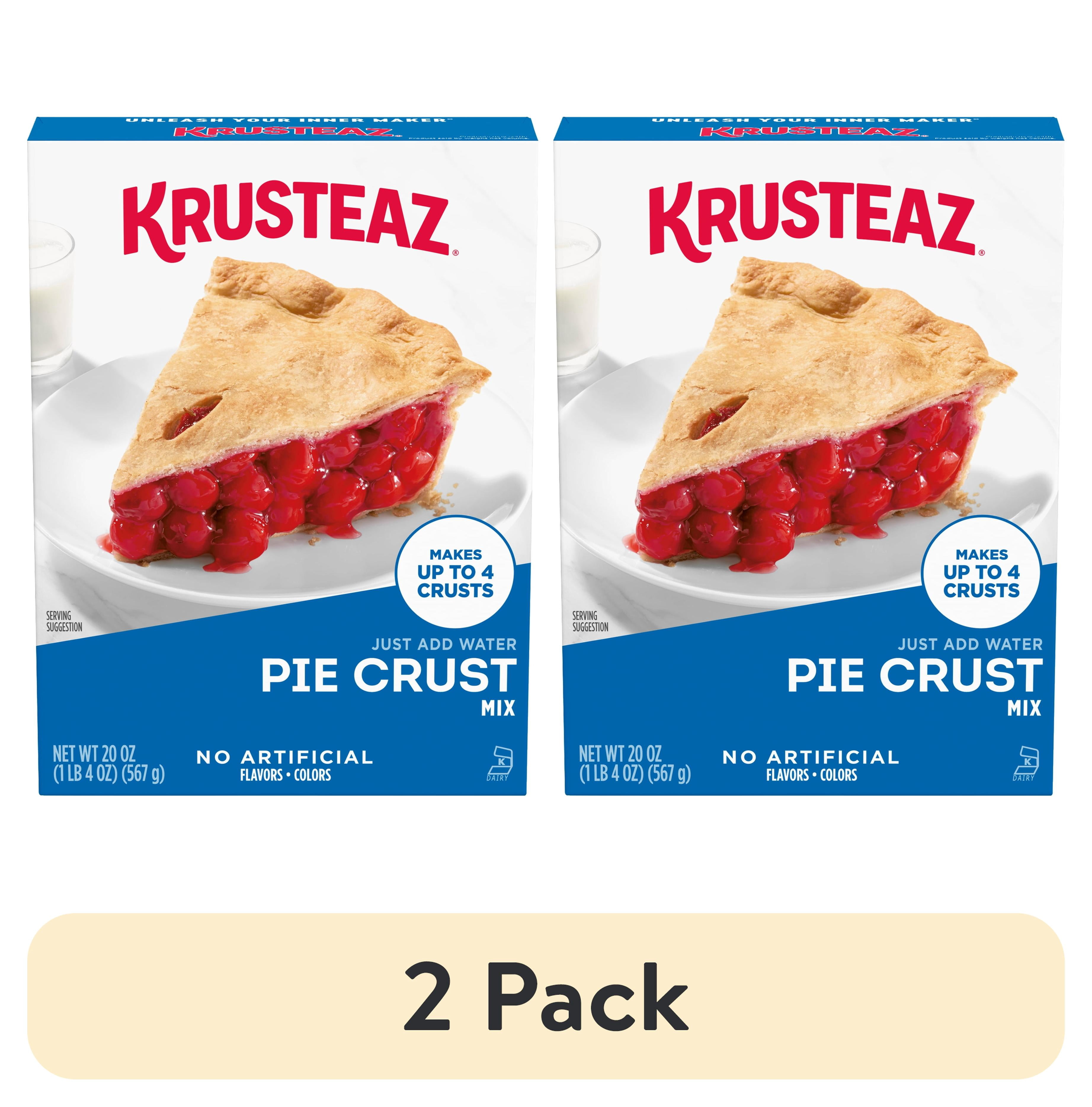 (2 pack) Krusteaz Pie Crust Mix, Traditional Pie Crust Baking Mix, 20 oz Box