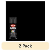 2 pack Krylon Fusion All-In-One, Satin, Black, 12 oz