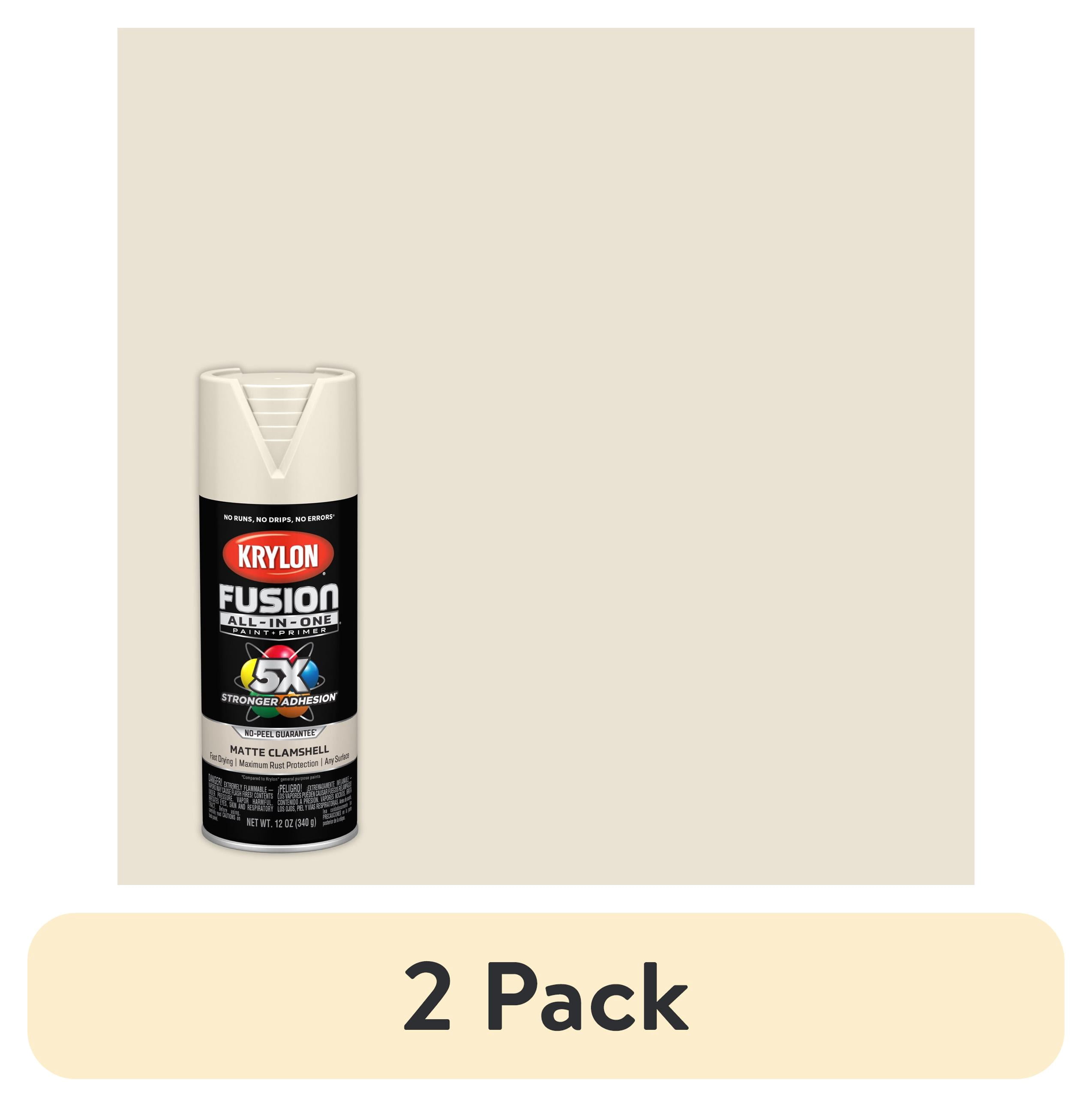 (2 pack) Krylon Fusion All-In-One Spray Paint, Matte, Clamshell, 12 oz ...