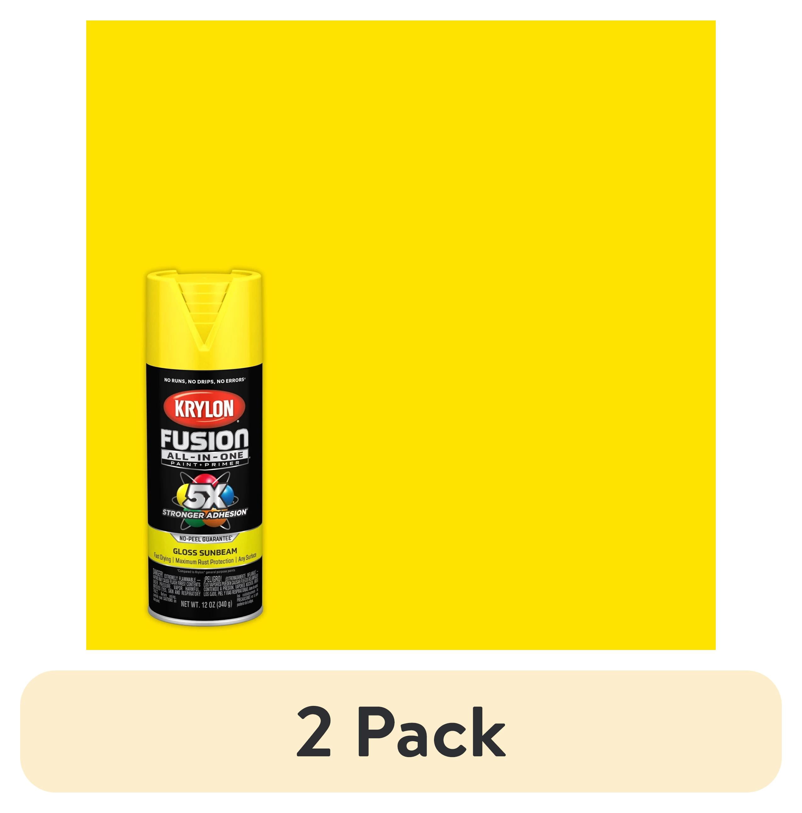 (2 pack) Krylon K02725007 Krylon Fusion All-In-One Sunbeam Gloss 12 oz. Spray Paint, Multi-Surface, (1 Piece, 1 Pack)