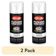 2 pack Krylon Fusion All-In-One, Gloss, White, 12 oz