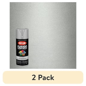 (2 pack) Krylon Fusion All-In-One Metallic, Metallic, Silver, 12 oz