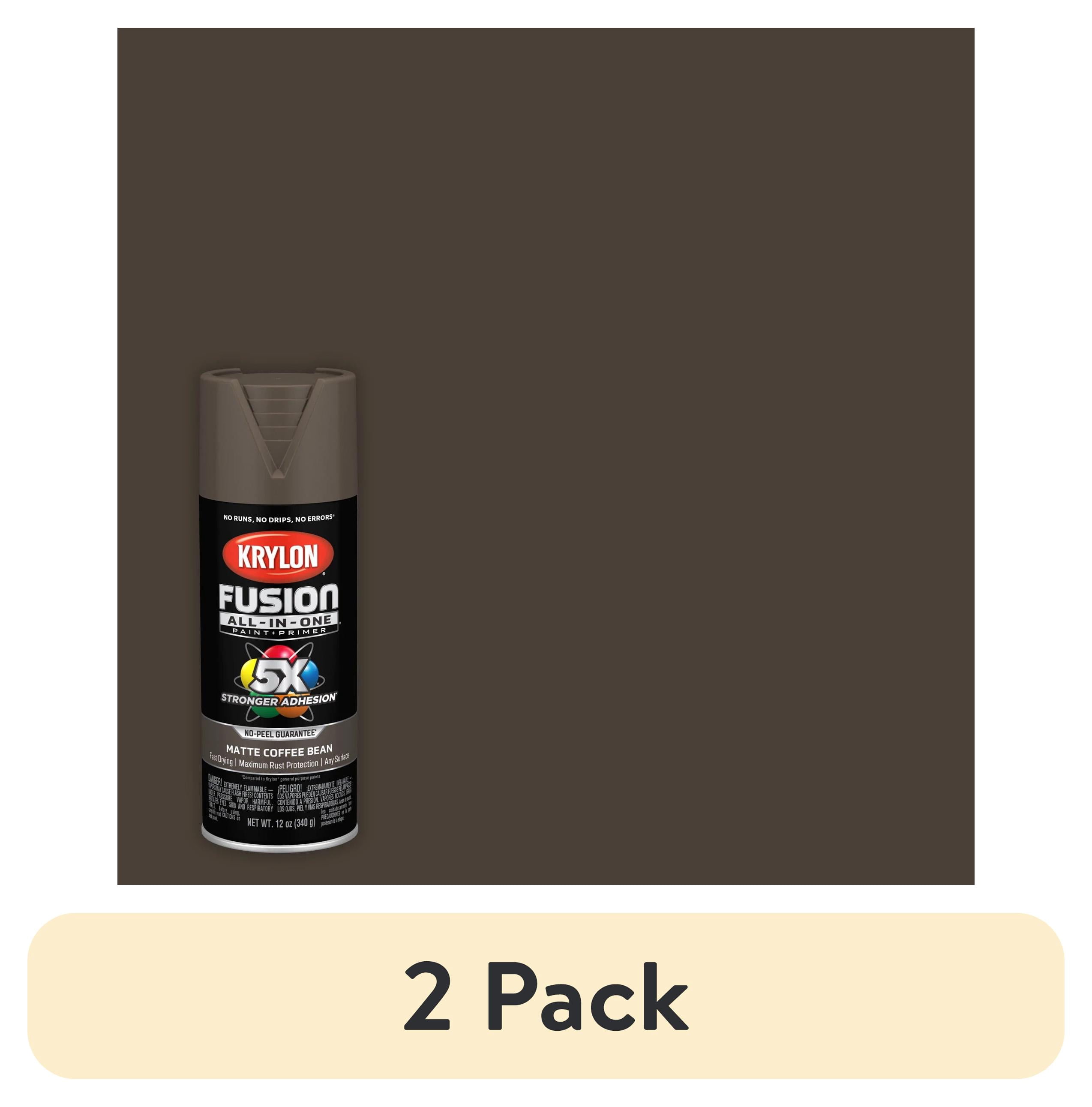 (2 pack) Krylon K02900007 Krylon Fusion All-In-One Coffee Bean Matte 12 oz. Spray Paint, Multi-Surface, (1 Piece, 1 Pack)